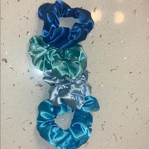 Super cute and comfy blue colored scrunches